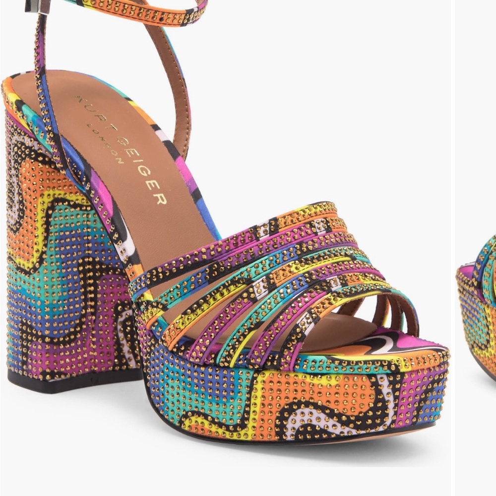 Kurt Geiger Multicolor Platform Heels size 10